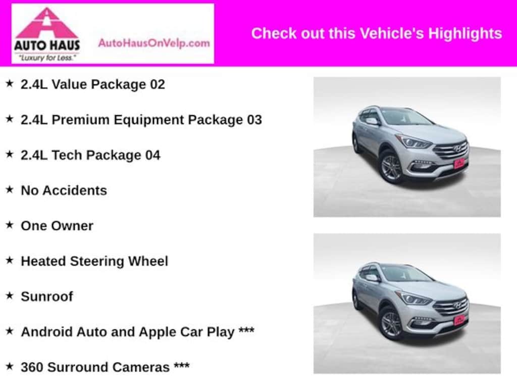 Used 2018 Hyundai Santa Fe Sport 2.4L SUV