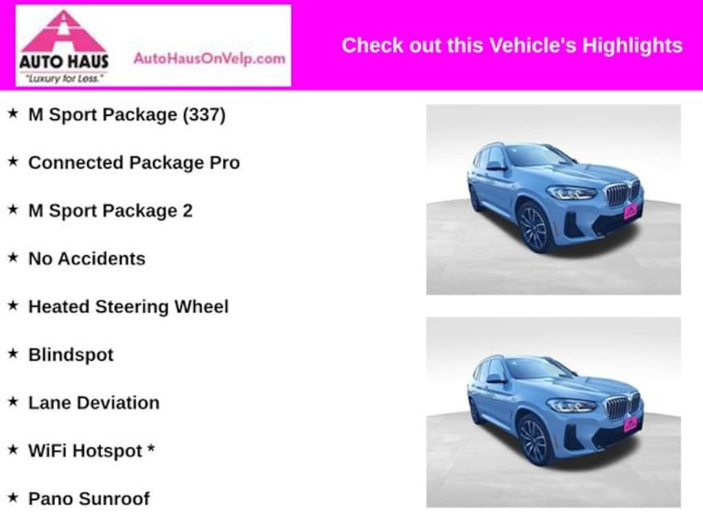 Used 2022 BMW X3 xDrive30i SUV