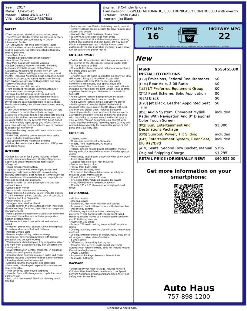 2017 Chevrolet Tahoe LT's photo