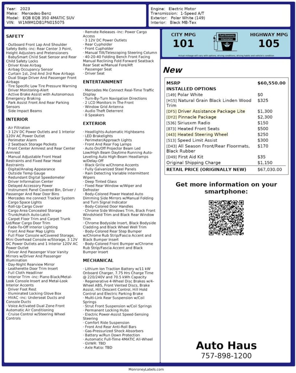 Used 2023 Mercedes-Benz EQB 350 4MATIC SUV