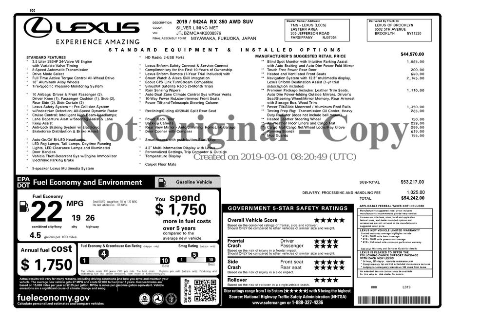 2019 Lexus RX