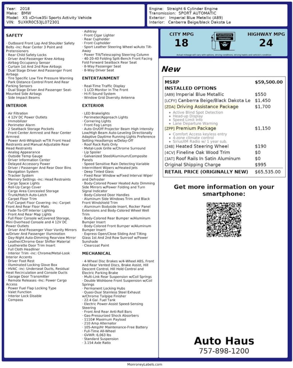 Used 2018 BMW X5 xDrive35i SUV