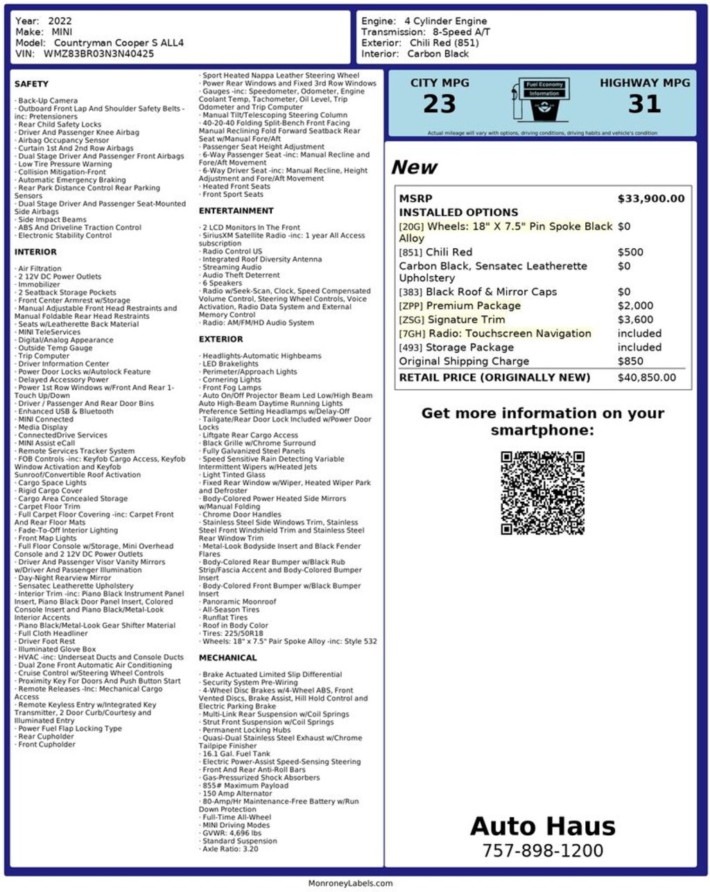 Used 2022 MINI Countryman Cooper S SUV