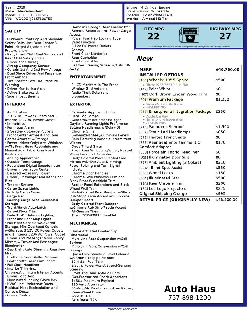 2019 Mercedes-Benz GLC Base's photo