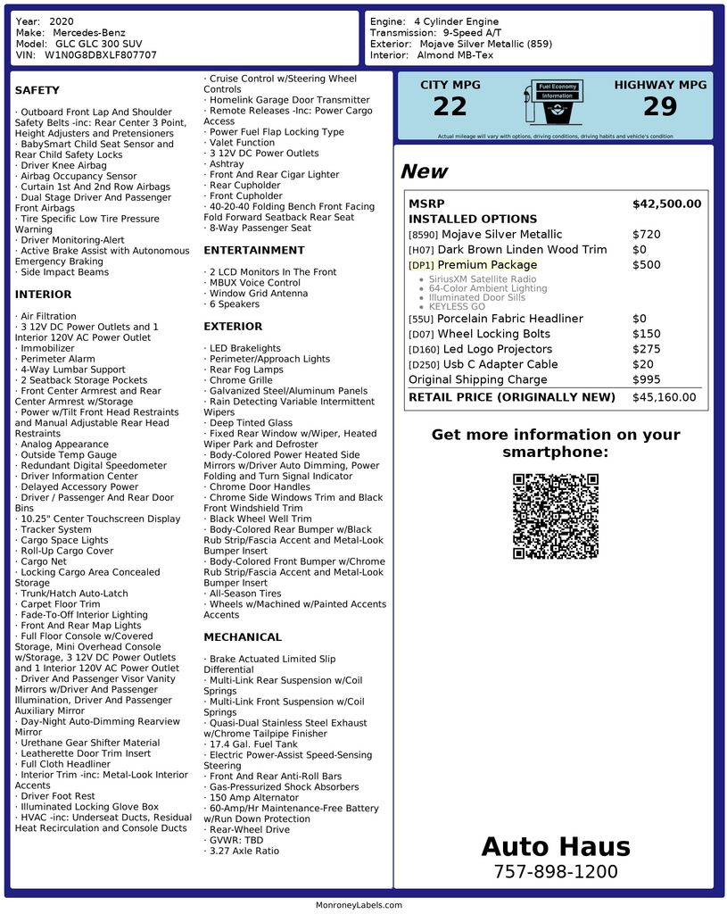 2020 Mercedes-Benz GLC GLC300