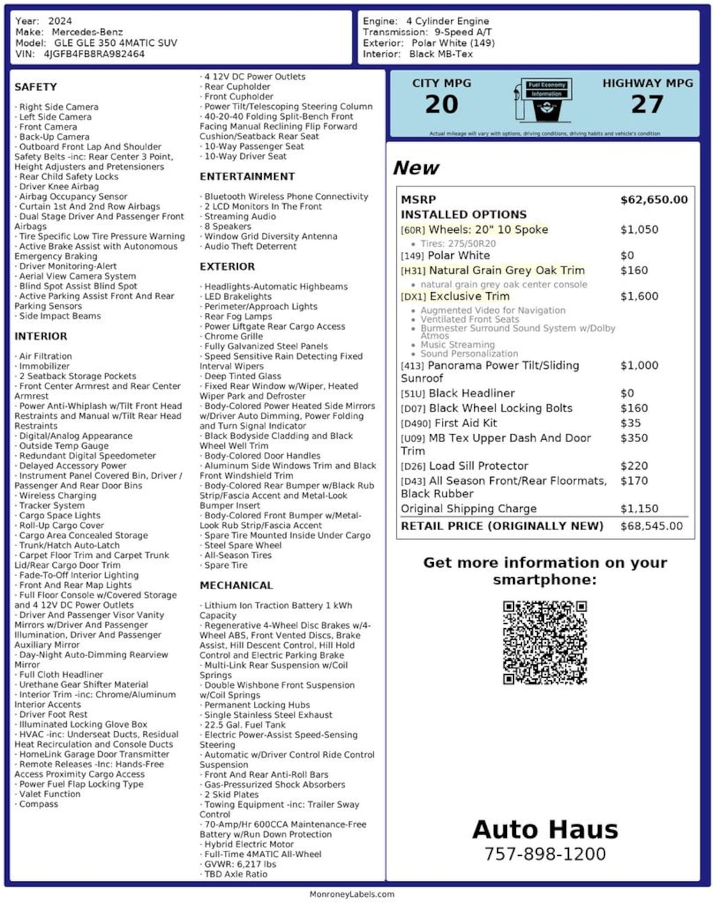 Used 2024 Mercedes-Benz GLE GLE 350 4MATIC SUV