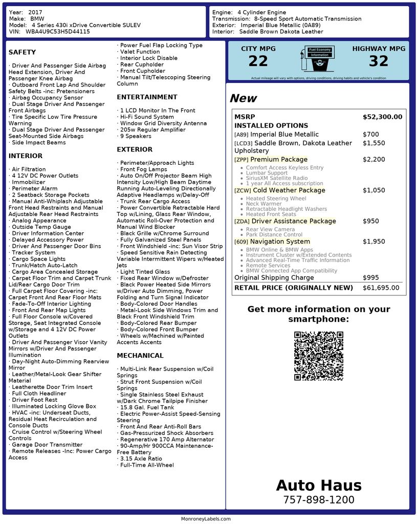 2017 BMW 4 Series 430i's photo