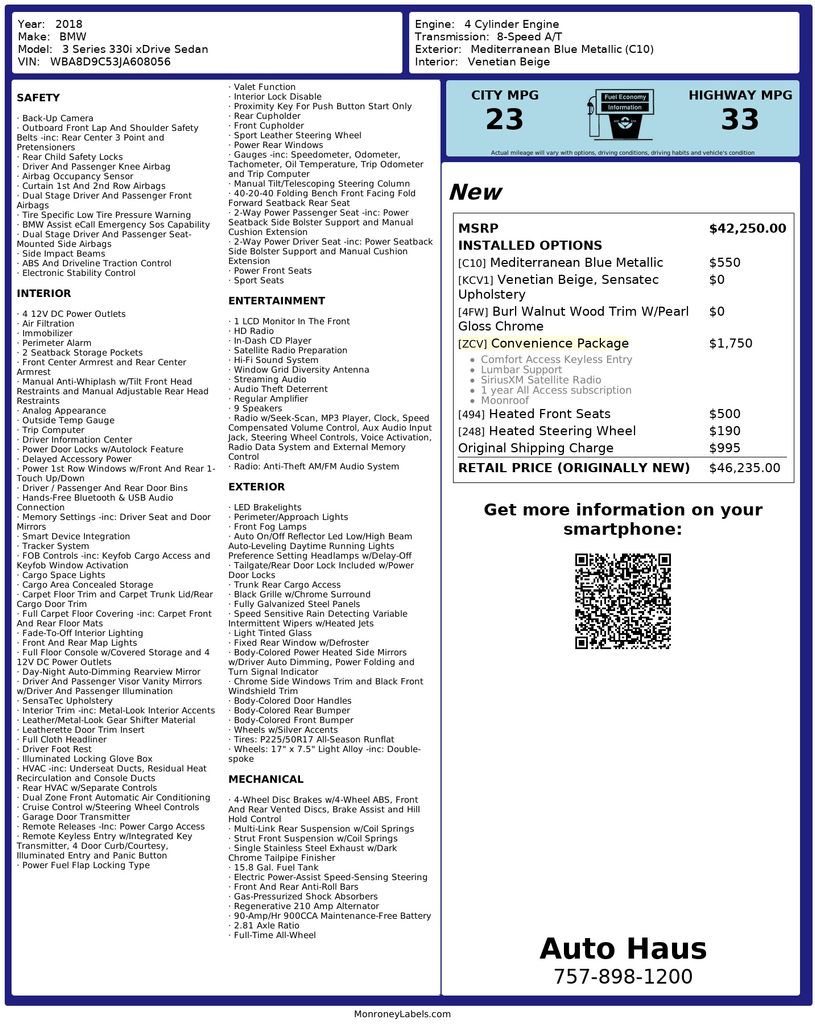 2018 BMW 3 Series 330i