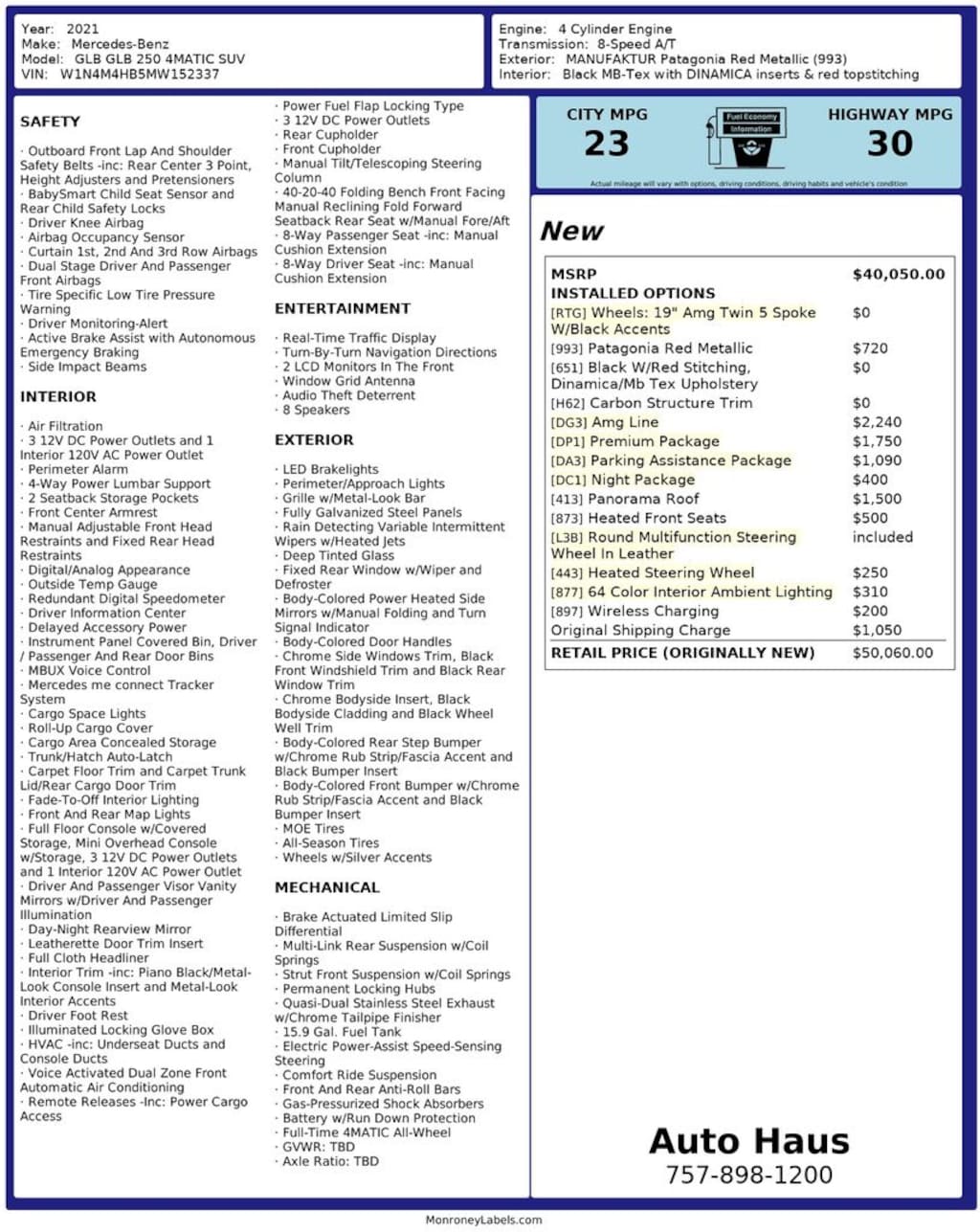 Used 2021 Mercedes-Benz GLB 250 4MATIC SUV