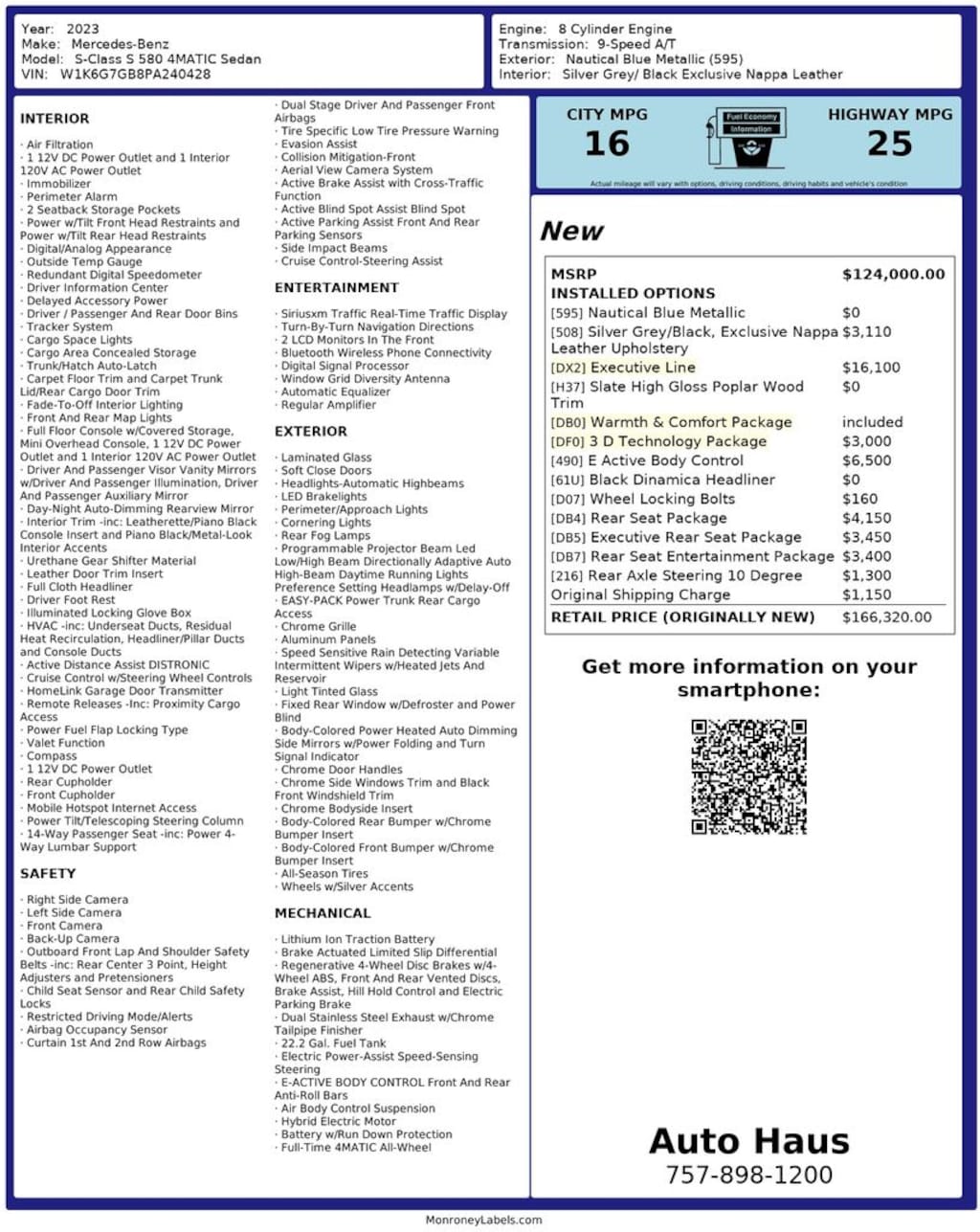 Used 2023 Mercedes-Benz S-Class S 580 Sedan