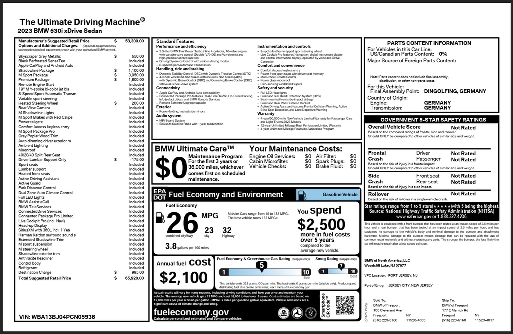 Used 2023 BMW 530i xDrive Sedan