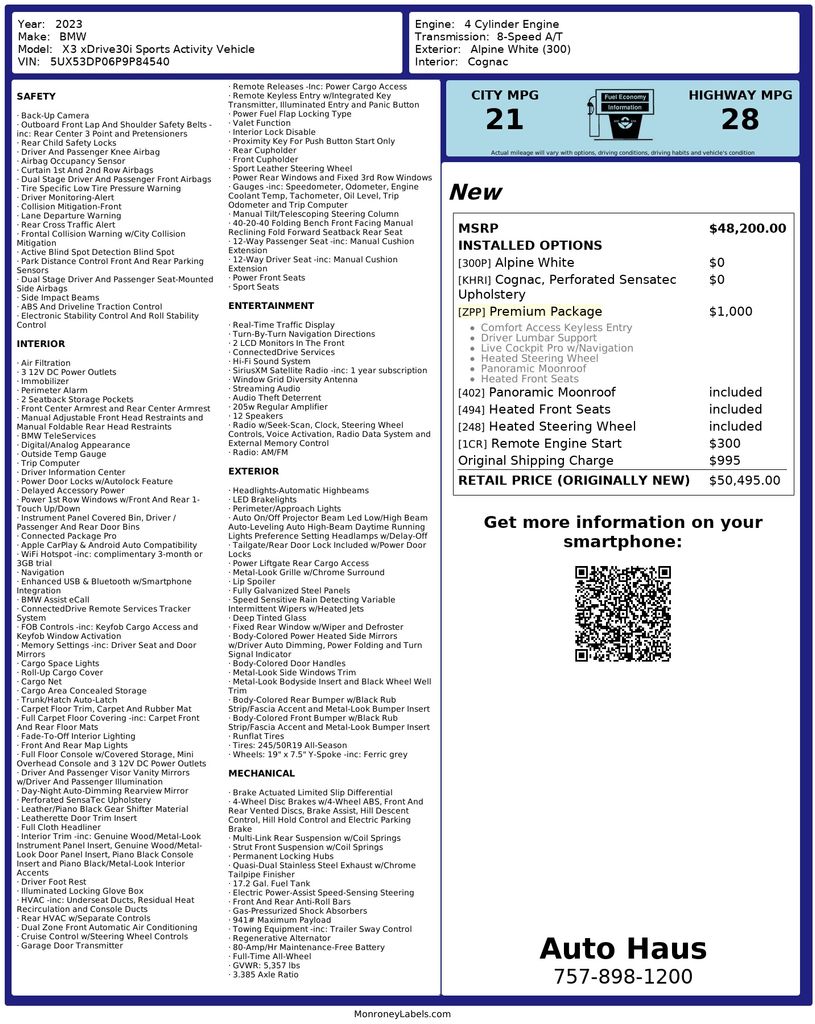 2023 BMW X3 xDrive30's photo