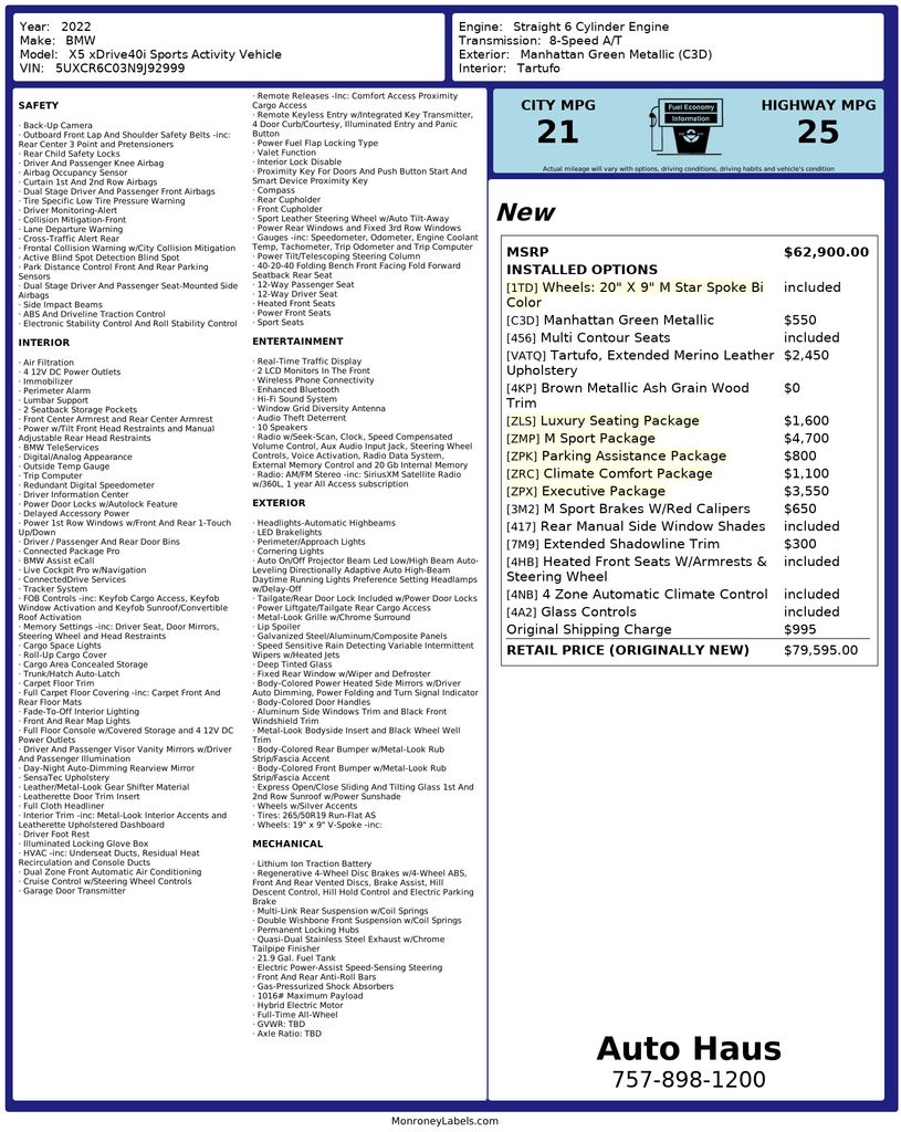2022 BMW X5 40i's photo