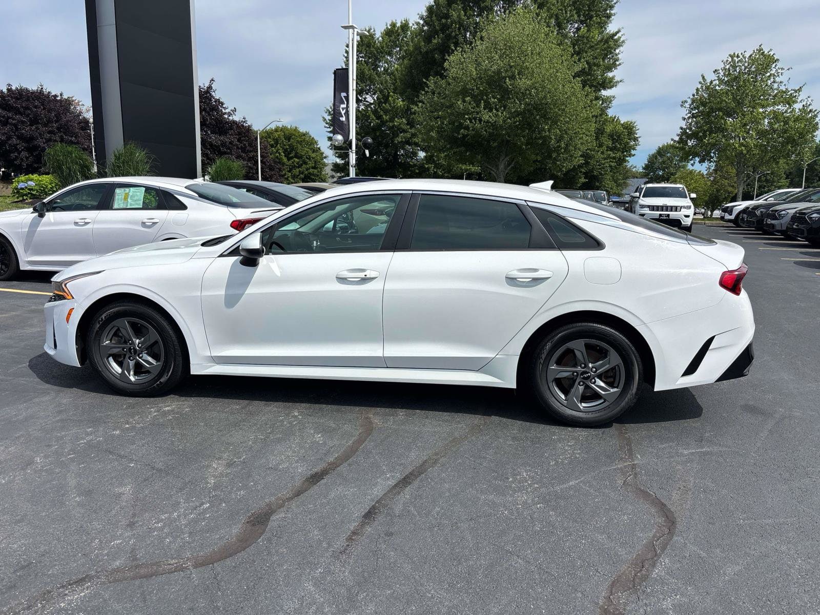 Used 2022 Kia K5 LXS with VIN 5XXG14J25NG087175 for sale in Dartmouth, MA