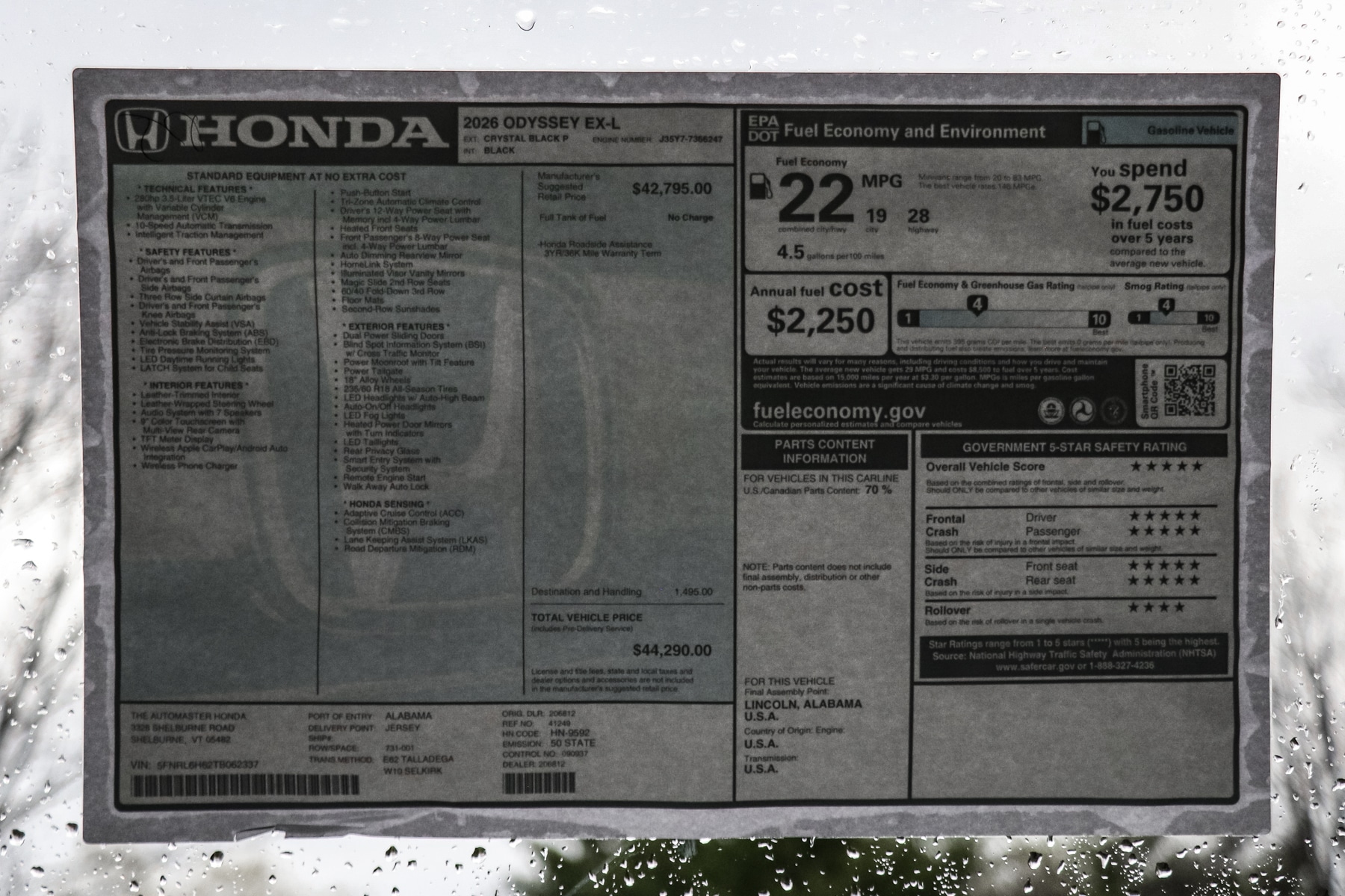 2026 Honda Odyssey EX-L - Photo 17