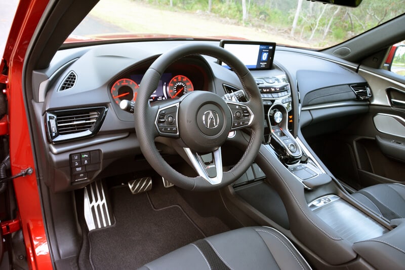 The edgy design that makes the 2020 Acura RDX so sporty and aggressive from the outside carries over to the inside.