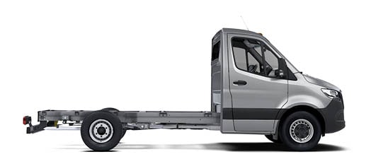 Side shot of a Mercedes-Benz Sprinter Cab Chassis
