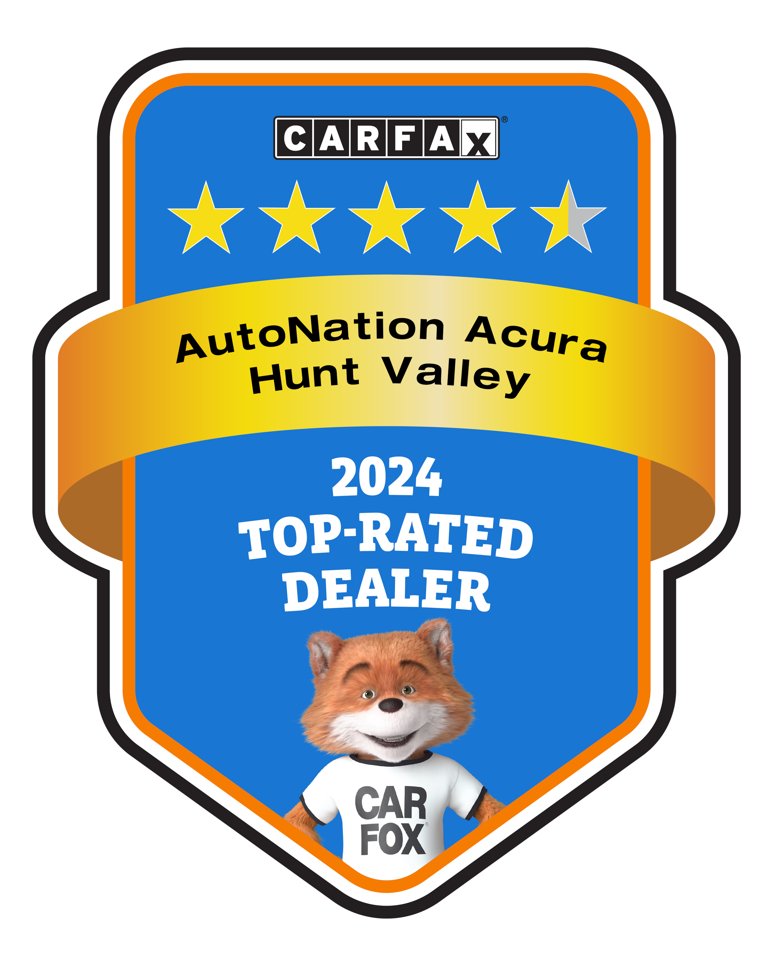AutoNation Acura Hunt Valley CARFAX Top-Rated Dealer badge