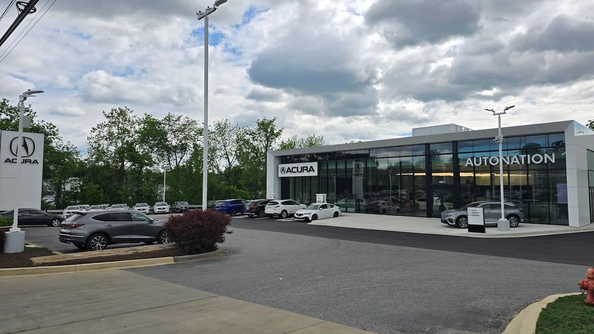 Exterior view of AutoNation Acura Hunt Valley, an Acura dealer near Laurel