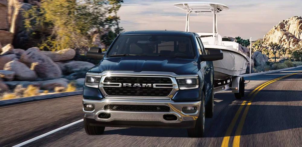 RAM 1500 towing a boat