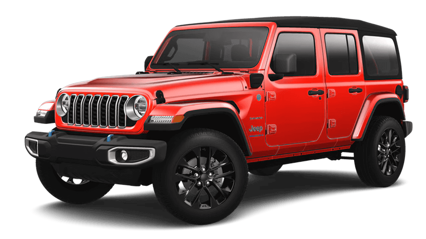 Learn about the Jeep Wrangler 4xe exterior color options Jeep Wrangler 4xe in Firecracker Red