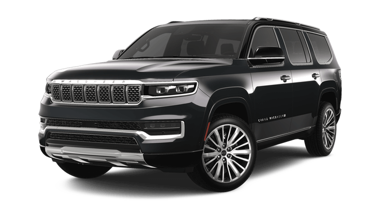 Learn about the Jeep Grand Wagoneer exterior color options Jeep Grand Wagoneer in River Rock with Black roof