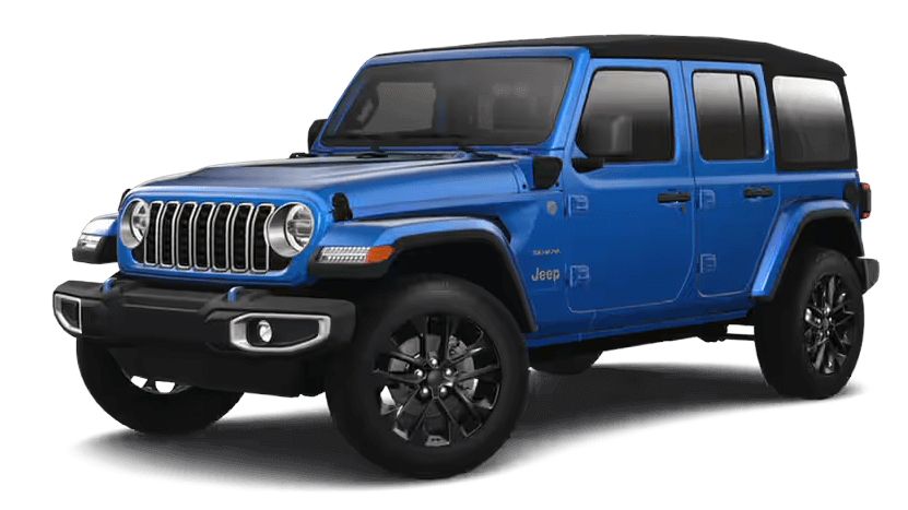Learn about the Jeep Wrangler 4xe exterior color options Jeep Wrangler 4xe in Hydro Blue
