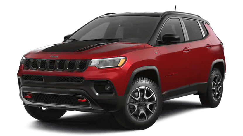 Jeep Compass in Red Hot & Black