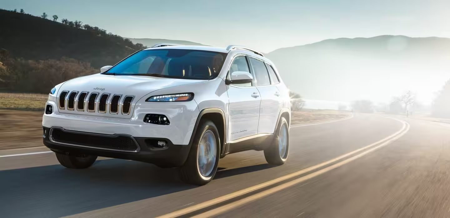 Image of Jeep 4x4 on Road.