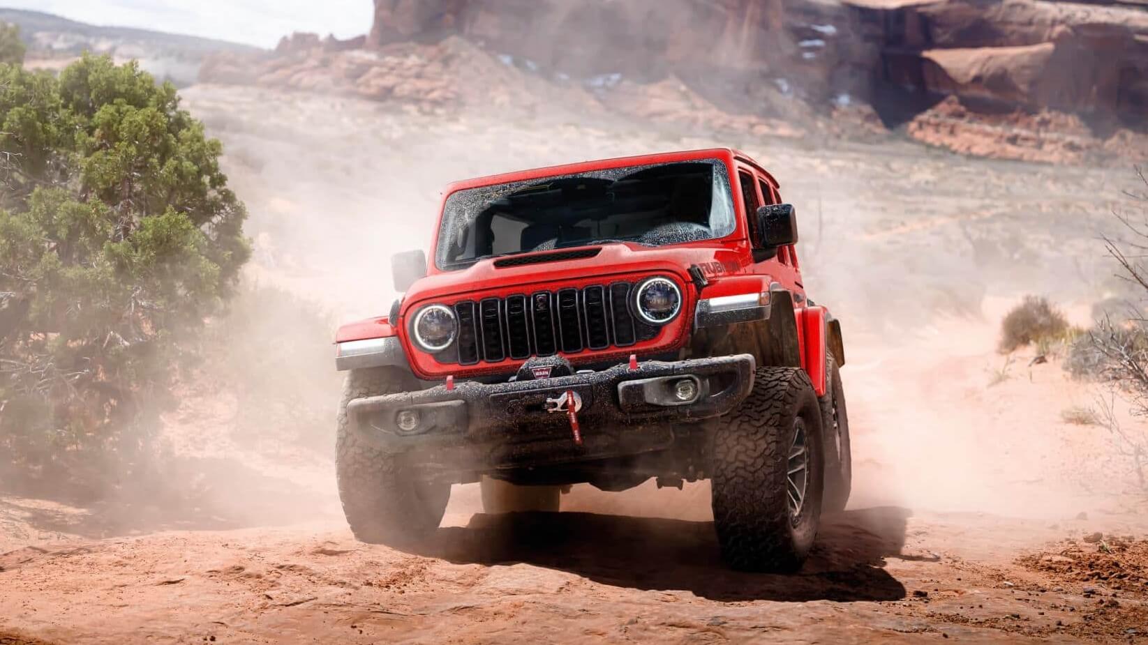 Jeep Wrangler in Firecracker Red