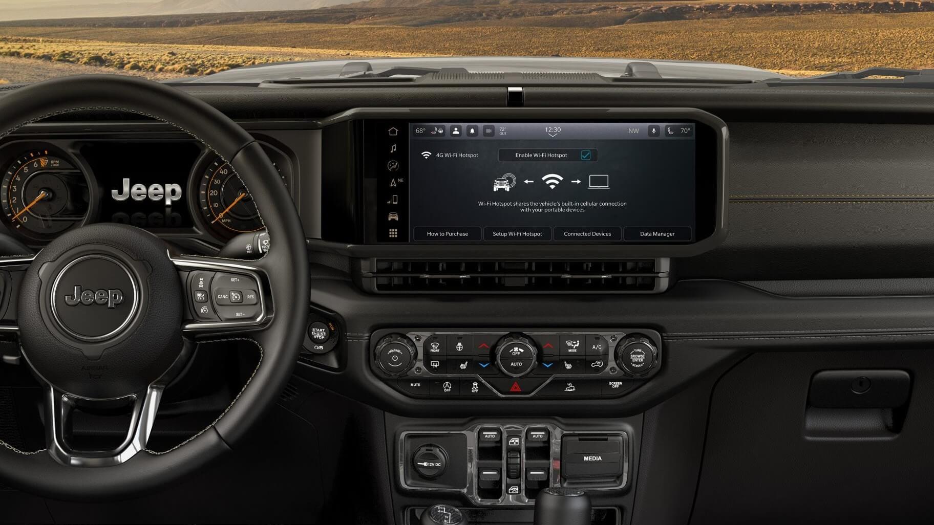 Interior of Jeep Wrangler