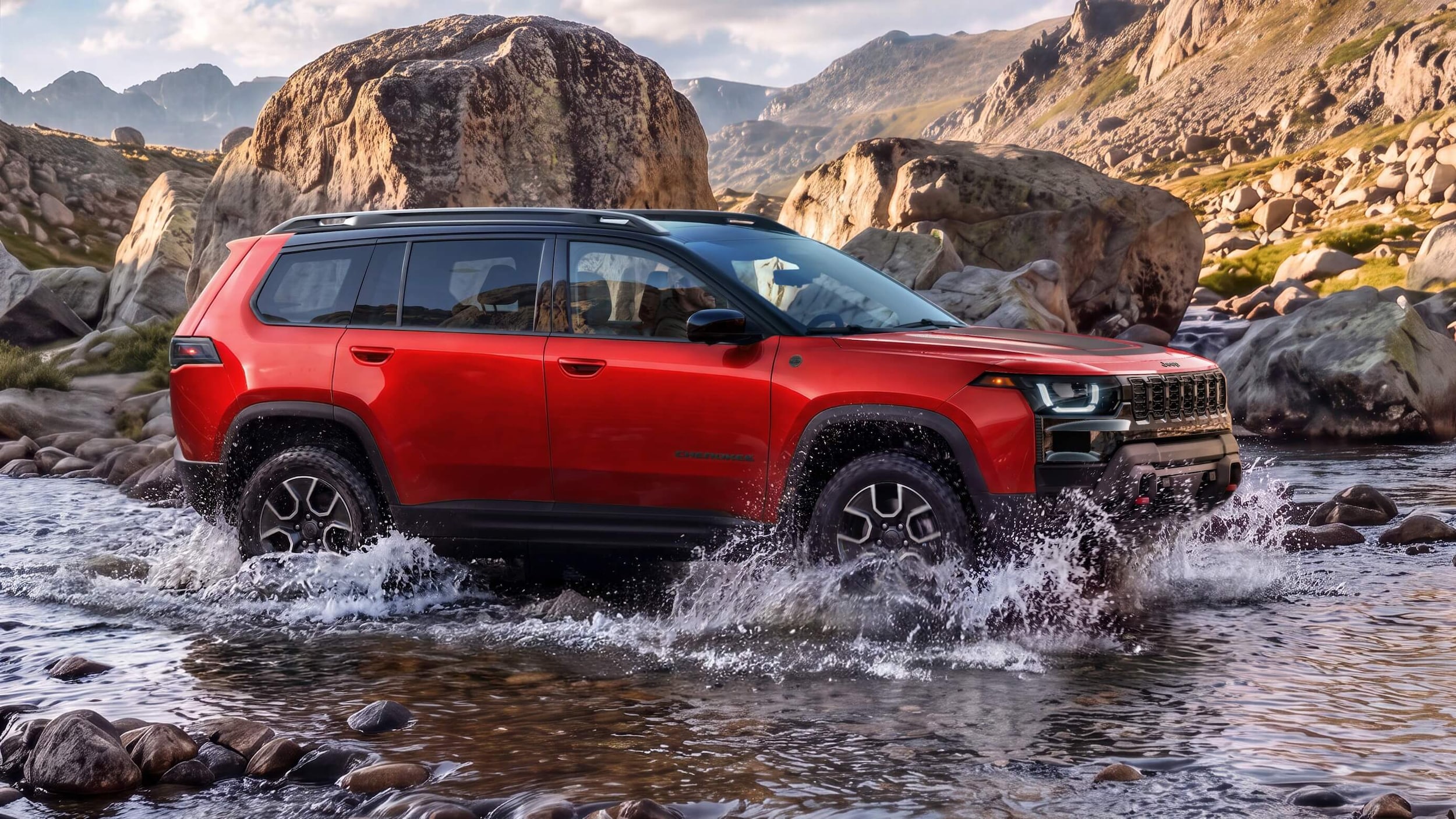 Jeep Cherokee in Red Hot