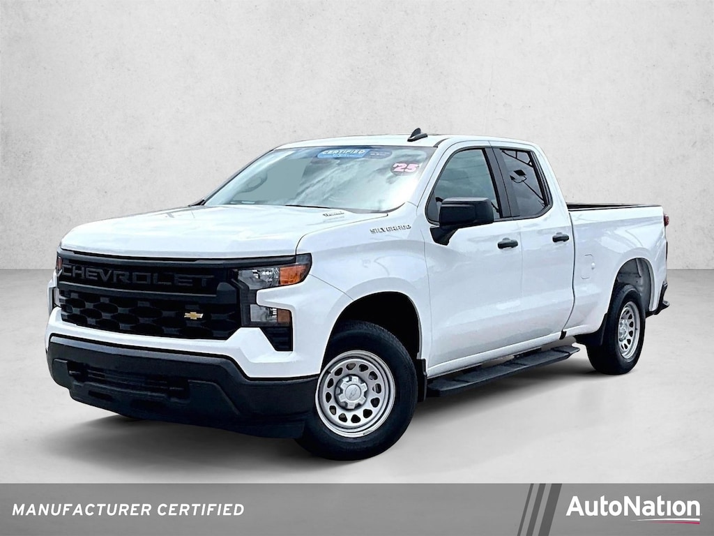 Certified 2025 Chevrolet Silverado 1500 Work Truck Truck Double Cab