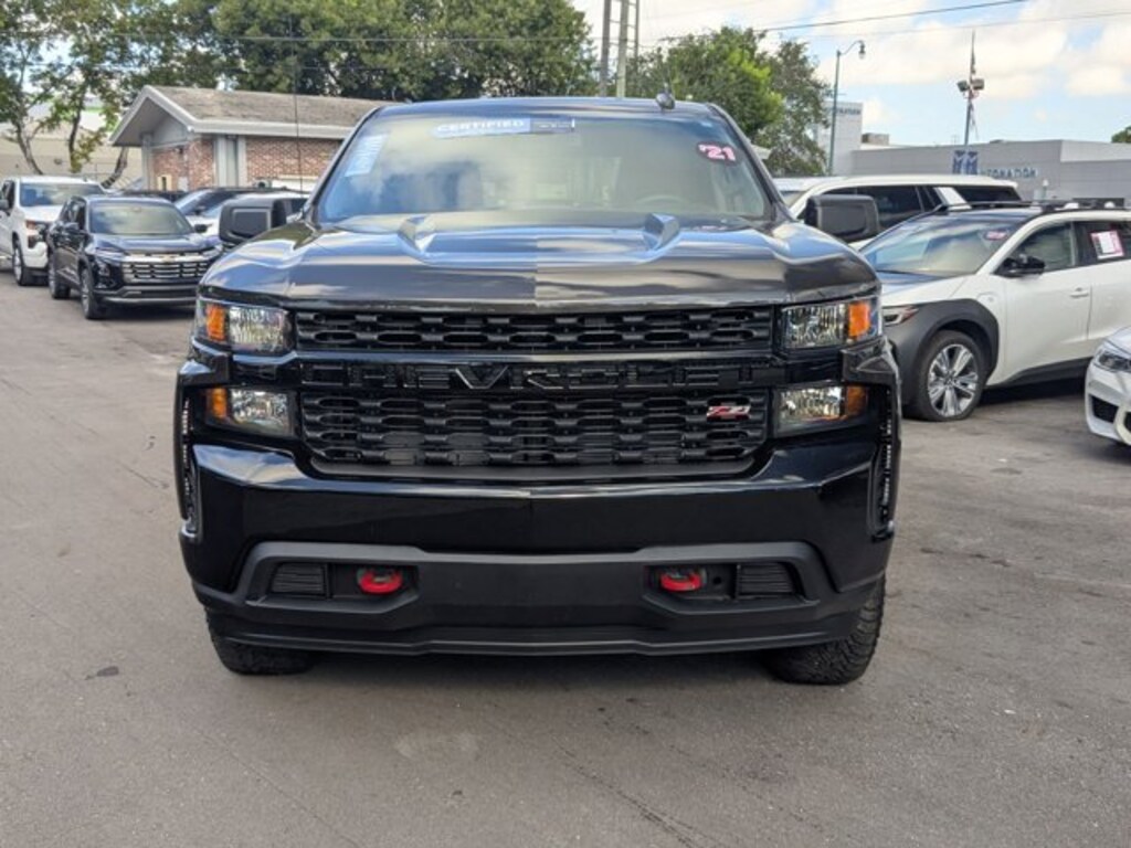 Certified 2021 Chevrolet Silverado 1500 Custom Trail Boss Truck Crew Cab