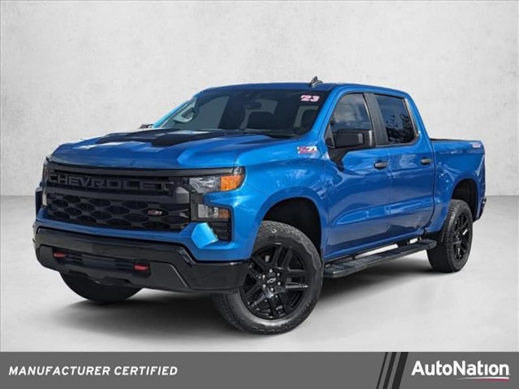 Certified 2023 Chevrolet Silverado 1500 Custom Trail Boss Truck Crew Cab