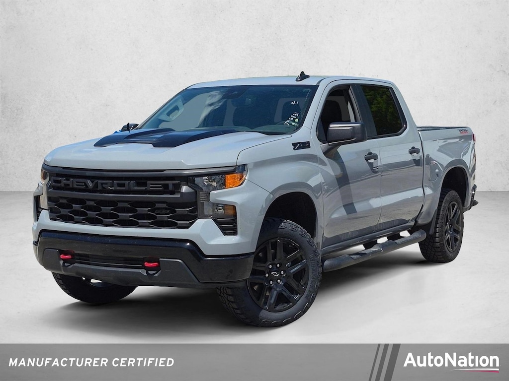 Certified 2025 Chevrolet Silverado 1500 Custom Trail Boss Truck Crew Cab