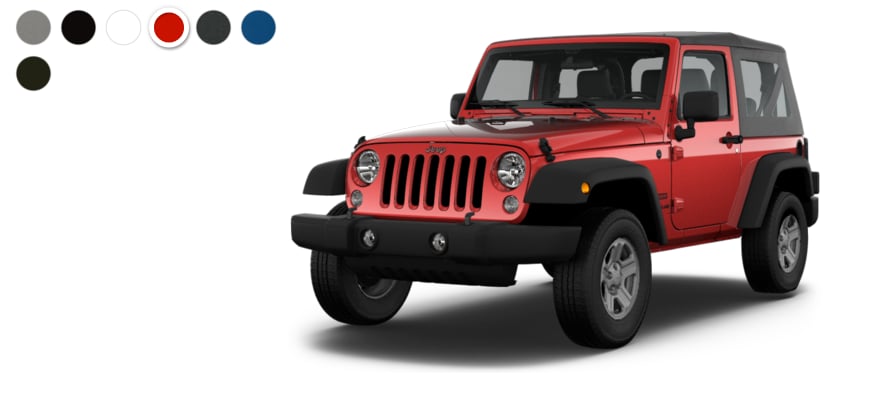 2016 Jeep Wrangler Color Chart