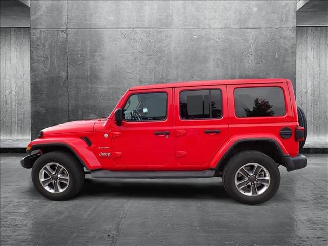 Used 2021 Jeep Wrangler Unlimited Sahara with VIN 1C4HJXEG4MW596294 for sale in Englewood, CO