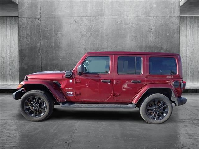Used 2021 Jeep Wrangler Unlimited Sahara 4XE with VIN 1C4JJXP69MW745188 for sale in Englewood, CO