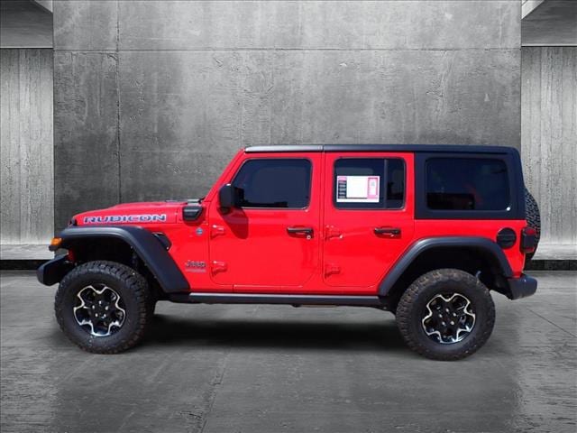 Used 2021 Jeep Wrangler Unlimited Rubicon 4XE with VIN 1C4JJXR69MW737380 for sale in Englewood, CO