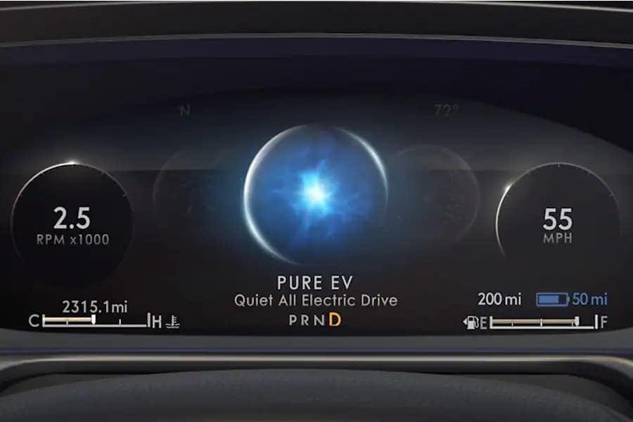 Lincoln Pure EV drive mode on the in-car display
