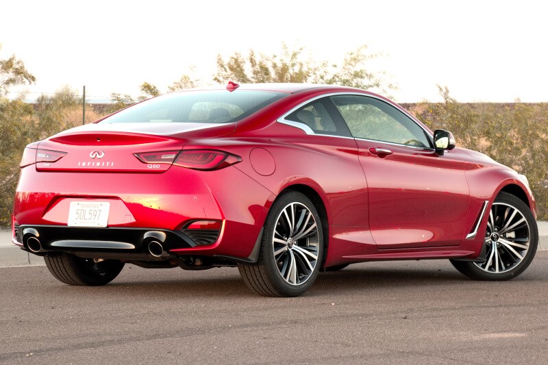 Exterior view of the 2021 INFINITI Q60 Luxe AWD