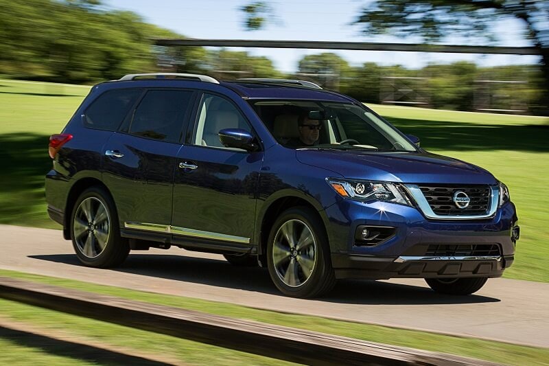 Nissan Pathfinder is a solid choice among midsize crossover SUVs. But you have to get the Platinum trim for rear-seat entertainment.