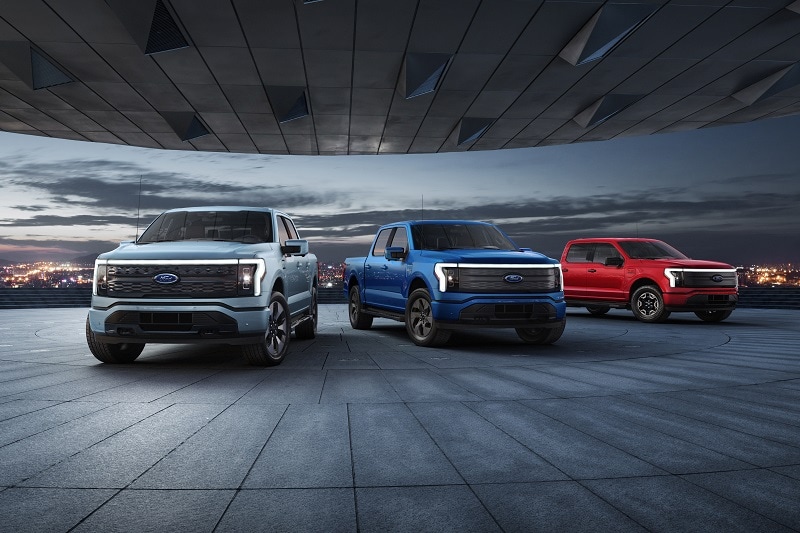 Exterior view of the 2022 Ford F-150 Lightning
