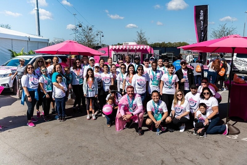 AutoNation team members raised $70k for Dolphins Cancer Challenge.