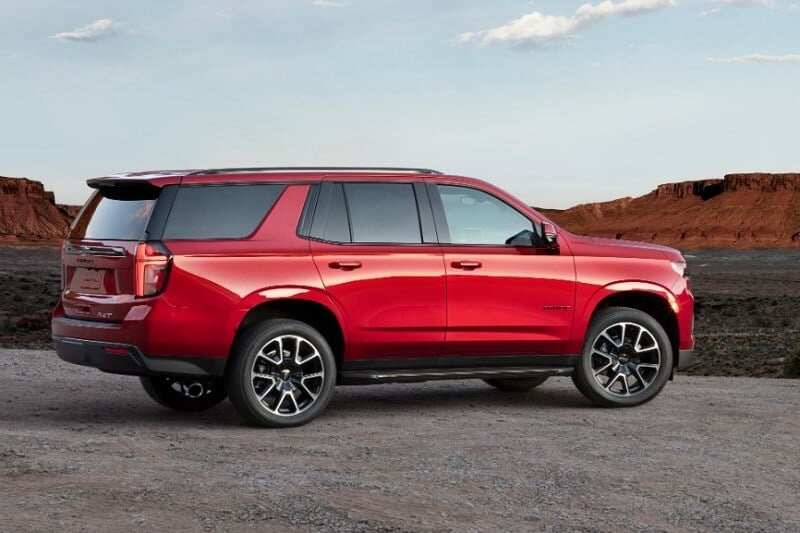 The truck-based Chevrolet Tahoe has you covered when it comes to rear-seat entertainment.