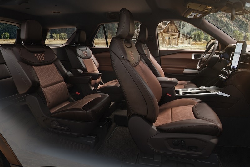 Interior view of the Ford Explorer