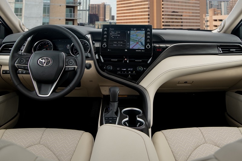 Interior view of the Toyota Camry