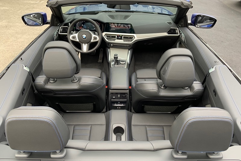 Interior view of the 2021 BMW 430i Convertible