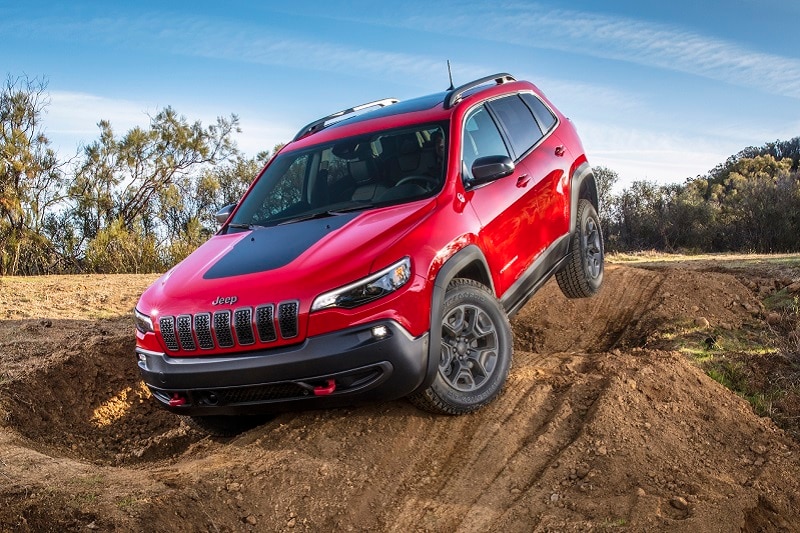 Exterior view of the 2021 Jeep Cherokee Trailhawk